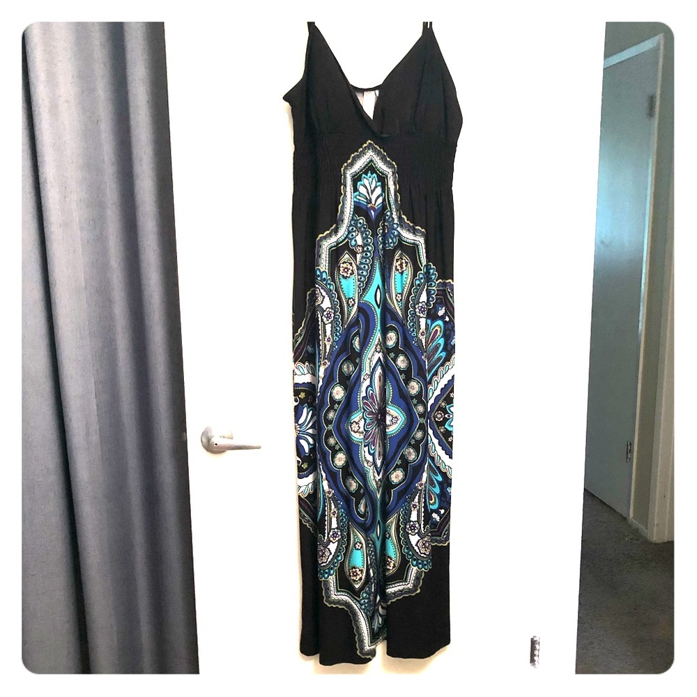 Boho Summer Beach Paisley Maxi Dress